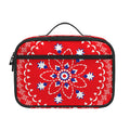 Red Blue And White Bandana Print Portable Lunch Bag