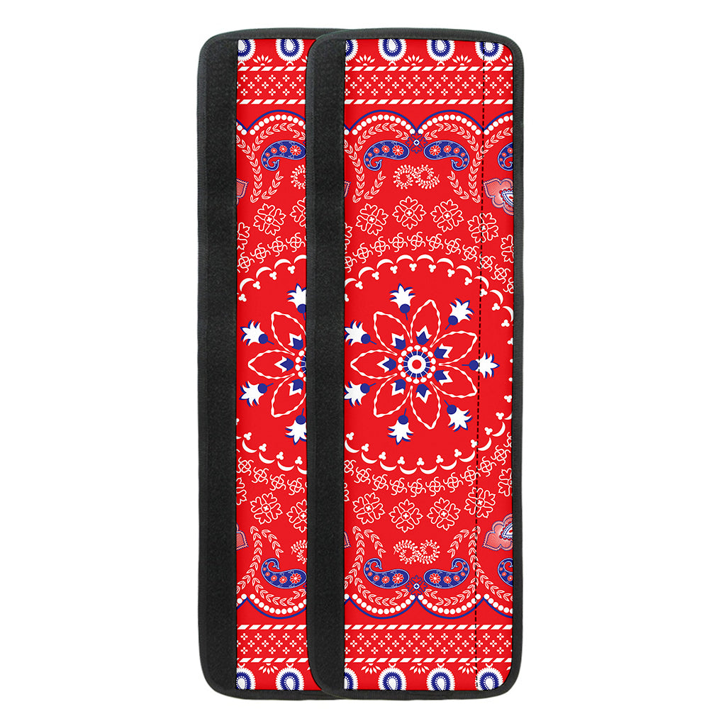 Red Blue And White Bandana Print Refrigerator Handle Covers