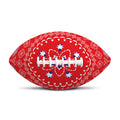 Red Blue And White Bandana Print Rugby Ball