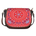 Red Blue And White Bandana Print Saddle Bag