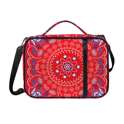 Red Blue And White Bandana Print Shoulder Strap Bible Bag