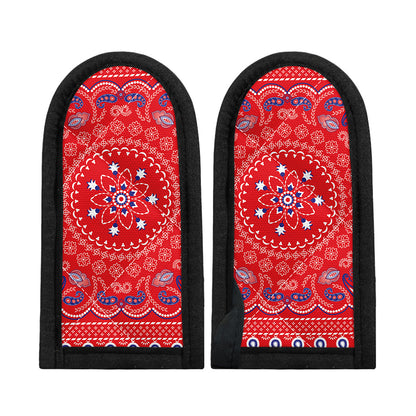 Red Blue And White Bandana Print Skillet Handle Cover
