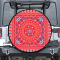 Red Blue And White Bandana Print Tire Cover
