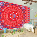 Red Blue And White Bandana Print Wall Sticker