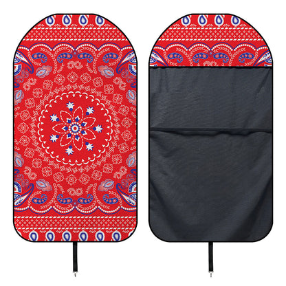 Red Blue And White Bandana Print Waterproof Car Seat Cover
