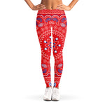 Red Blue And White Bandana Print Women's Leggings