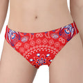 Red Blue And White Bandana Print Women's Panties