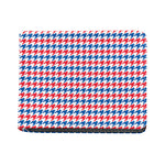 Red Blue And White Houndstooth Print Bifold Wallet