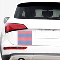 Red Blue And White Houndstooth Print Car Sticker