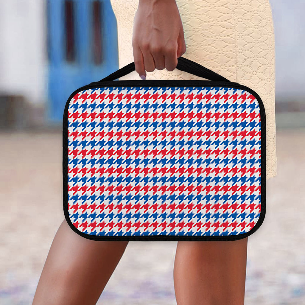 Red Blue And White Houndstooth Print Classic Bible Case