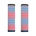 Red Blue And White Houndstooth Print Handle Covers