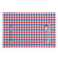 Red Blue And White Houndstooth Print Placemat