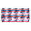 Red Blue And White Houndstooth Print Towel