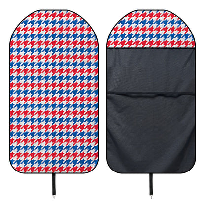 Red Blue And White Houndstooth Print Waterproof Car Seat Cover