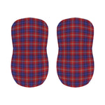 Red Blue And White Tartan Pattern Print Bar Stool Covers