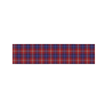 Red Blue And White Tartan Pattern Print Bed Runner