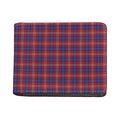 Red Blue And White Tartan Pattern Print Bifold Wallet