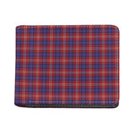 Red Blue And White Tartan Pattern Print Bifold Wallet