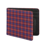 Red Blue And White Tartan Pattern Print Bifold Wallet