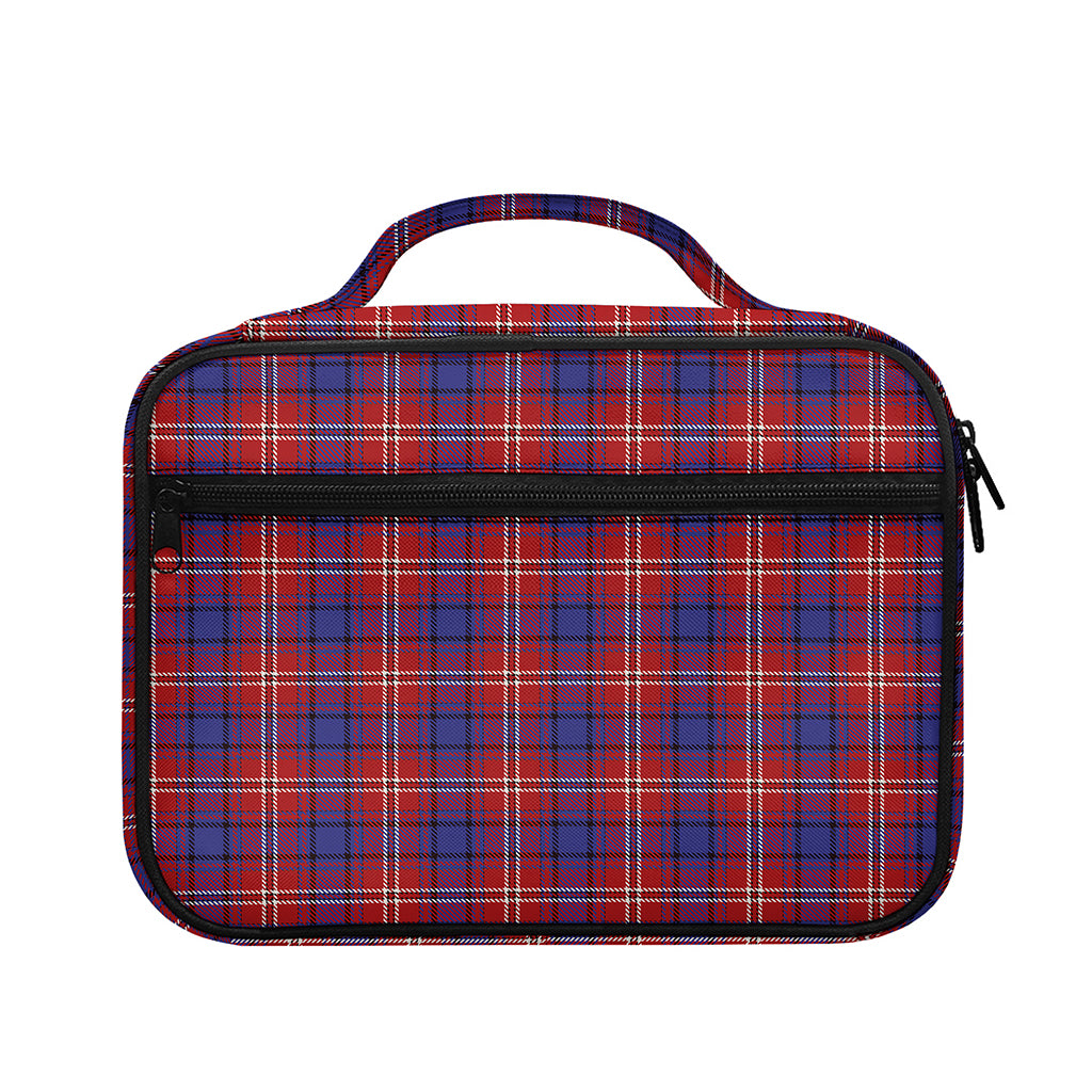 Red Blue And White Tartan Pattern Print Briefcase Bible Bag