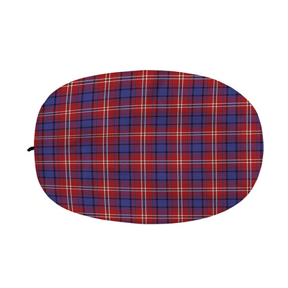 Red Blue And White Tartan Pattern Print Car Side Mirror Covers