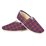 Red Blue And White Tartan Pattern Print Casual Shoes