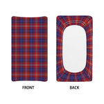 Red Blue And White Tartan Pattern Print Changing Pad Cover