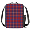 Red Blue And White Tartan Pattern Print Crossbody Lunch Bag