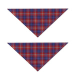 Red Blue And White Tartan Pattern Print Dog Bandana
