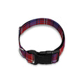 Red Blue And White Tartan Pattern Print Dog Collar