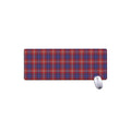 Red Blue And White Tartan Pattern Print Extended Mouse Pad