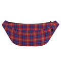 Red Blue And White Tartan Pattern Print Fanny Pack