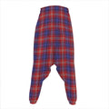 Red Blue And White Tartan Pattern Print Hammer Pants