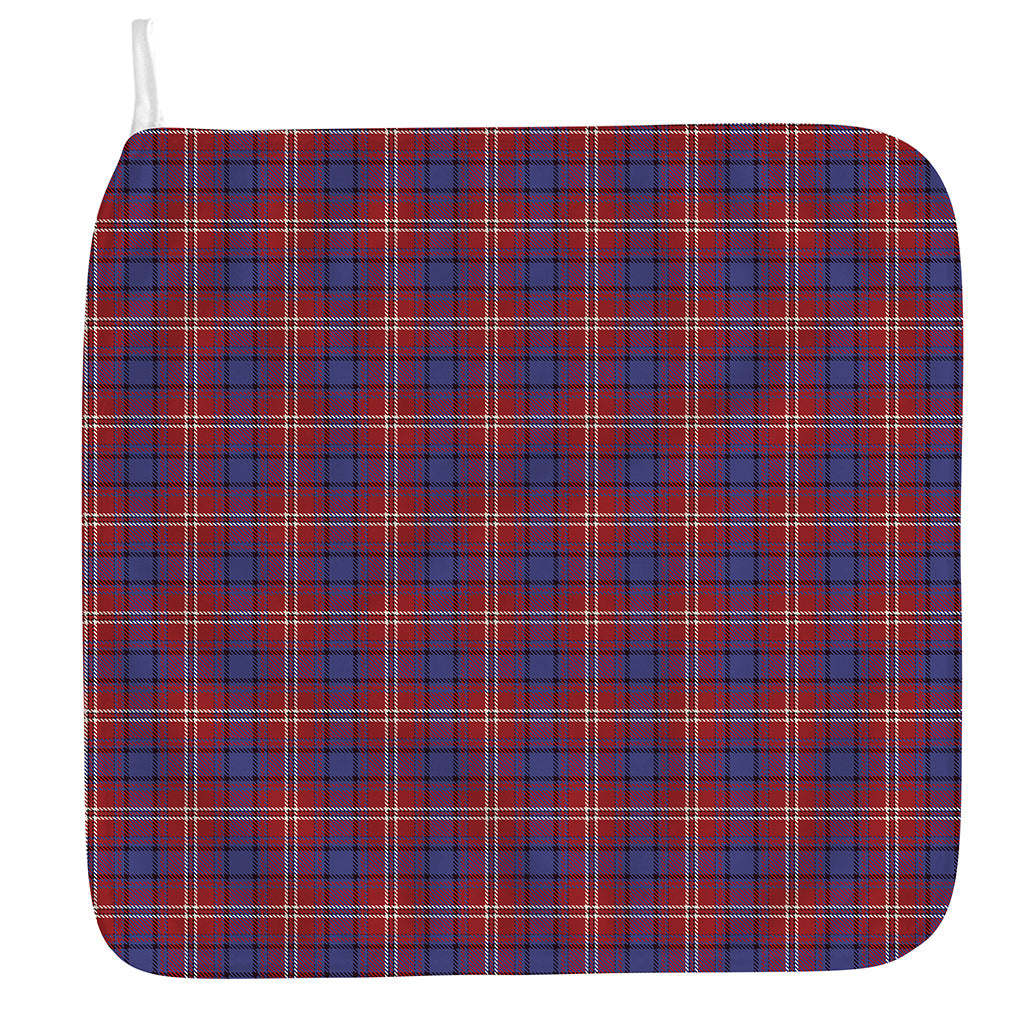 Red Blue And White Tartan Pattern Print Hand Towel