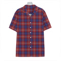 Red Blue And White Tartan Pattern Print Hawaiian Shirt