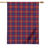 Red Blue And White Tartan Pattern Print House Flag