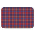 Red Blue And White Tartan Pattern Print Indoor Door Mat