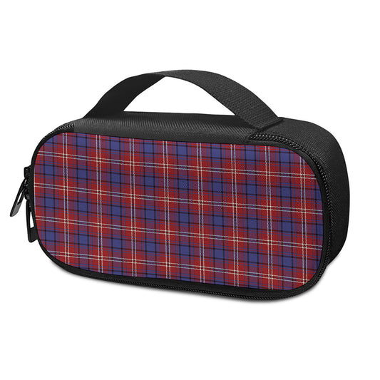 Red Blue And White Tartan Pattern Print Insulin Cooler Travel Case
