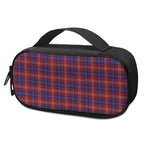Red Blue And White Tartan Pattern Print Insulin Cooler Travel Case