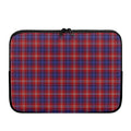 Red Blue And White Tartan Pattern Print Laptop Sleeve