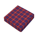 Red Blue And White Tartan Pattern Print Outdoor Seat Cushion Cover