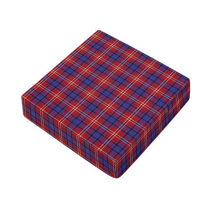 Red Blue And White Tartan Pattern Print Outdoor Seat Cushion Cover