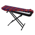 Red Blue And White Tartan Pattern Print Piano Keyboard Cover