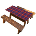 Red Blue And White Tartan Pattern Print Picnic Table Cover