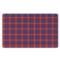 Red Blue And White Tartan Pattern Print Polyester Doormat