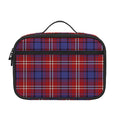 Red Blue And White Tartan Pattern Print Portable Lunch Bag