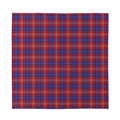 Red Blue And White Tartan Pattern Print Silk Bandana