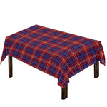 Red Blue And White Tartan Pattern Print Tablecloth
