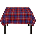 Red Blue And White Tartan Pattern Print Tablecloth