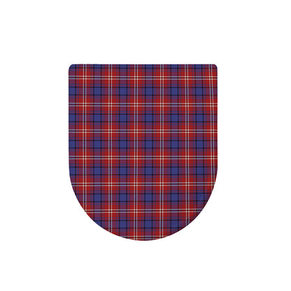 Red Blue And White Tartan Pattern Print Toilet Lid Cover
